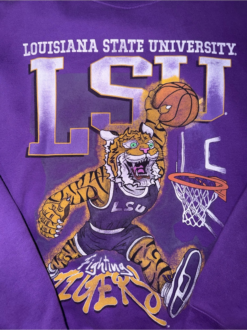 Hollister Purple LSU Graphic Crewneck Sweatshirt - Picture 2 of 4